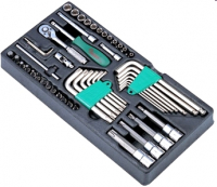 Набор головок и шестигранников1/4", 1/2" Hans в ложементе , TT-1 Набор головок и шестигранников1/4", 1/2" Hans в ложементе , TT-1