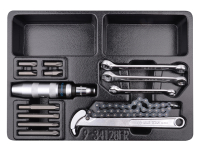 Набор разрезных ключей, отвертка, съемник, ложемент KING TONY 9-34128FR Набор разрезных ключей, отвертка, съемник, ложемент KING TONY 9-34128FR