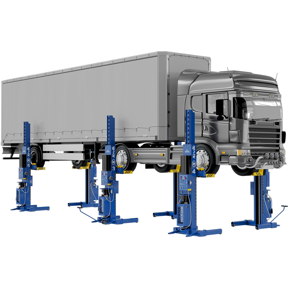 Электрогидравлический подкатной подъёмник ПГП-45000 Синий RAL5017