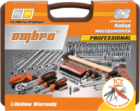 Ombra OMT93S18 Набор инструмента универсальный 1/4", 1/2"DR, 93 предмета (юбилейная серия)