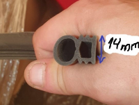 GUANGLI Уплотнитель для ворот 14mm (бухта 22,5м) Новые модели