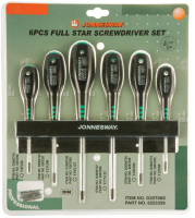 Jonnesway D20T06S Набор отверток стержневых TORX® FULL STAR, 6 предметов Jonnesway D20T06S Набор отверток стержневых TORX® FULL STAR, 6 предметов