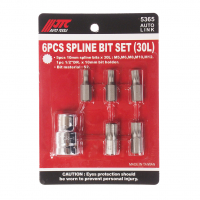 Набор бит 1/2" SPLINE с держателем М5-12 6 предметов JTC Набор бит 1/2" SPLINE с держателем М5-12 6 предметов JTC
