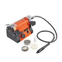 Станок точильный многофункциональный PATRIOT BG 110 с гравером на гибком валу и набором насадок, мощ