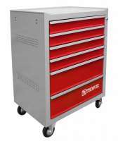 ТТ6GR-R Тележка инструментальная 6-ти полочная (серая с красными ящиками) Thorvik