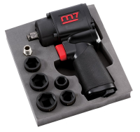 Гайковерт пневматический ударный 1/2", 610 Нм, с комплектом головок, 7 предметов MIGHTY SEVEN NC-4610AN Гайковерт пневматический ударный 1/2", 610 Нм, с комплектом головок, 7 предметов MIGHTY SEVEN NC-4610AN