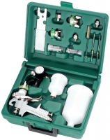 Jonnesway JA-HVLP-1080GK Набор пистолет покрасочный "Краскопульт" JA-HVLP-1080G с аксессуарами, 16 предметов