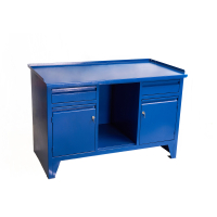 Верстак ВВС-213-3, 2-х тумбовый с нишей, 870*1300*550мм, RAL5010