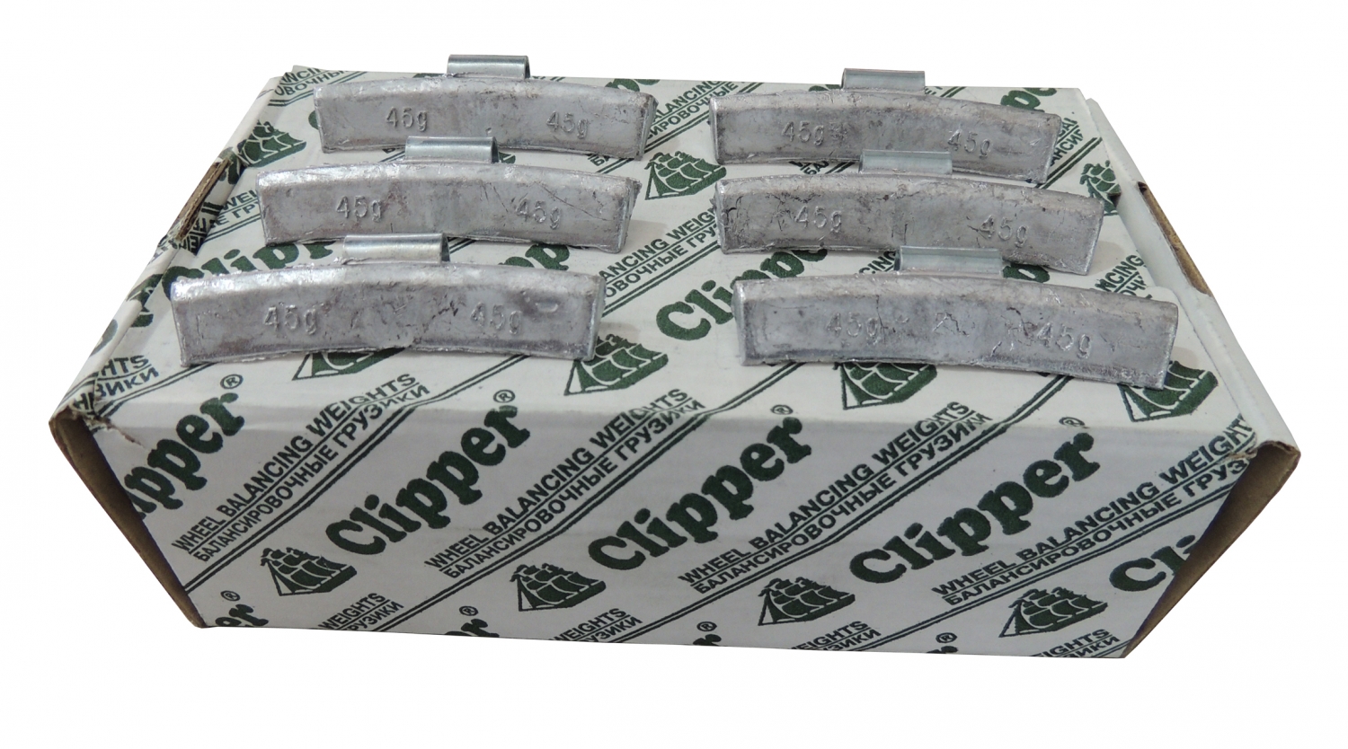 CLIPPER ГРУЗИК 0345 балансировочный для литого диска 45гр. (набор 50шт.) CLIPPER ГРУЗИК 0345 балансировочный для литого диска 45гр. (набор 50шт.)