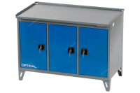 Верстак слесарный трехтумбовый, 3 синие створки OPTIMAL NW303 7015/5005