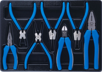 Набор съемников стопорных колец, пассатижей и бокорезов, ложемент, 7 предметов KING TONY 9-40207GP Набор съемников стопорных колец, пассатижей и бокорезов, ложемент, 7 предметов KING TONY 9-40207GP