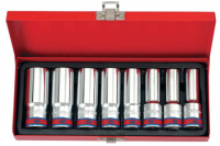 Набор глубоких торцевых головок 1/2", двенадцатигранные, 1/2"-15/16", 8 предметов KING TONY 4208SR Набор глубоких торцевых головок 1/2", двенадцатигранные, 1/2"-15/16", 8 предметов KING TONY 4208SR