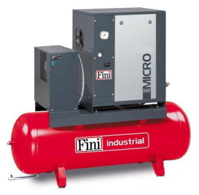 FINI MICRO 5.5 ES Винтовой компрессор с осушителем на ресивере 500л. FINI MICRO 5.5 ES Винтовой компрессор с осушителем на ресивере 500л.