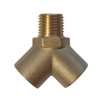 WDK-20FM Фитинг Y - образный, резьба 1/4" PT, F-M-F (внутренний/внутренний/внешний), латунь