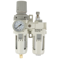 AC3010-03 Блок подготовки воздуха 3/8" с фильтром, манометром, маслораспылителем и регулятором давления