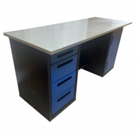 Верстак инструментальный двухтумбовый GWT-V1800BL Great Wolf, 4 ящика, тумба с дверью, 1800x700