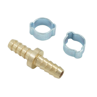 OPT-70808HH Штуцер соединительный латунный елочка-елочка 8 ? 8 мм, 2 обжимных оцинкованных стальных хомута OPT-70808HH Штуцер соединительный латунный елочка-елочка 8 ? 8 мм, 2 обжимных оцинкованных стальных хомута