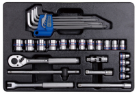 Набор торцевых головок 3/8" с принадлежностями, ложемент, 31 предмет KING TONY 9-93523MR Набор торцевых головок 3/8" с принадлежностями, ложемент, 31 предмет KING TONY 9-93523MR