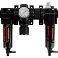 HRS-FRL1444 Блок подготовки с фильтром 5 мкм, регулятором и лубрикатором 1/4', 1444 л/мин