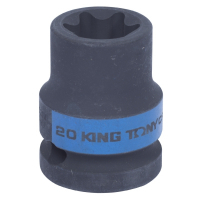 Головка торцевая ударная TORX Е-стандарт 1/2", E20, L = 38 мм KING TONY 457520M Головка торцевая ударная TORX Е-стандарт 1/2", E20, L = 38 мм KING TONY 457520M