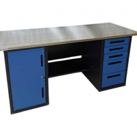 Верстак GWT-V1800B3 Great Wolf - двухтумбовый, 5 ящиков, тумба с дверью, синий 1800x700мм Верстак GWT-V1800B3 Great Wolf - двухтумбовый, 5 ящиков, тумба с дверью, синий 1800x700мм