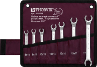 Thorvik W4S7TB Набор ключей гаечных разрезных серии ARC в сумке, 8-19 мм, 7 предметов
