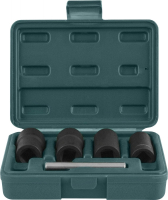 Jonnesway AN040120 Спиральные головки для демонтажа поврежденного крепежа в наборе, 17, 19, 21, 22 мм, 5 предметов