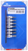 Набор торцевых насадок 1/4", Torx, Т10-Т40 мм, L = 37 мм, 7 предметов KING TONY 2107PR Набор торцевых насадок 1/4", Torx, Т10-Т40 мм, L = 37 мм, 7 предметов KING TONY 2107PR