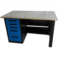 Верстак GWT-V1400BL3 однотумбовый, 5 ящиков, синий 1400x700, Great Wolf Верстак GWT-V1400BL3 однотумбовый, 5 ящиков, синий 1400x700, Great Wolf