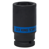 Головка торцевая ударная глубокая шестигранная 3/4", 33 мм KING TONY 643533M Головка торцевая ударная глубокая шестигранная 3/4", 33 мм KING TONY 643533M