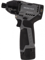 DBE-7361CKIT Винтоверт аккумуляторный DeBever бесщеточный, ударный, шестигранник 1/4", 140Nm, 12В, 1.5 Ач в наборе с аккумулятором и зарядным устройством
