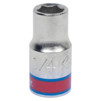 Головка торцевая стандартная шестигранная 1/4", 1/4", дюймовая KING TONY 233508S