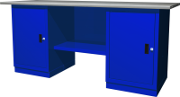 Ombra OWB2-11 Верстак с двумя тумбами, тумбы с одной дверцей, 1900х686х820 мм