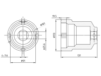 Головка ступичная 91мм для заднего моста (SCANIA) JTC