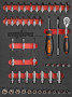 Ombra OMT50STE Набор головок торцевых 1/4" DR 4-14 мм, внешний TORX® Е4-Е8 с аксессуарами в EVA ложементе 280х375 мм, 50 предметов