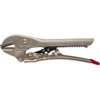 WDK-65074AUTO Зажим  сварочный  С-образный  с  тонкими губками с фиксатором. (275х108х25-30 мм)