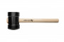 Молоток резиновый, черный, 800 г с деревянной рукояткой