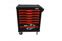 Инструментальная тележка с инструментом GW-7ST2 Black (Great Wolf, 324поз), 7 ящиков, увеличенные колеса с тормозом, ЦЗ, усиленная Инструментальная тележка с инструментом GW-7ST2 Black (Great Wolf, 324поз), 7 ящиков, увеличенные колеса с тормозом, ЦЗ, усиленная