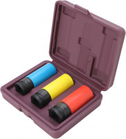 Thorvik S23SW3S Набор головок торцевых ударных глубоких 1/2"DR для лекгосплавных колесных дисков, 17,19,21 мм, 3 предмета