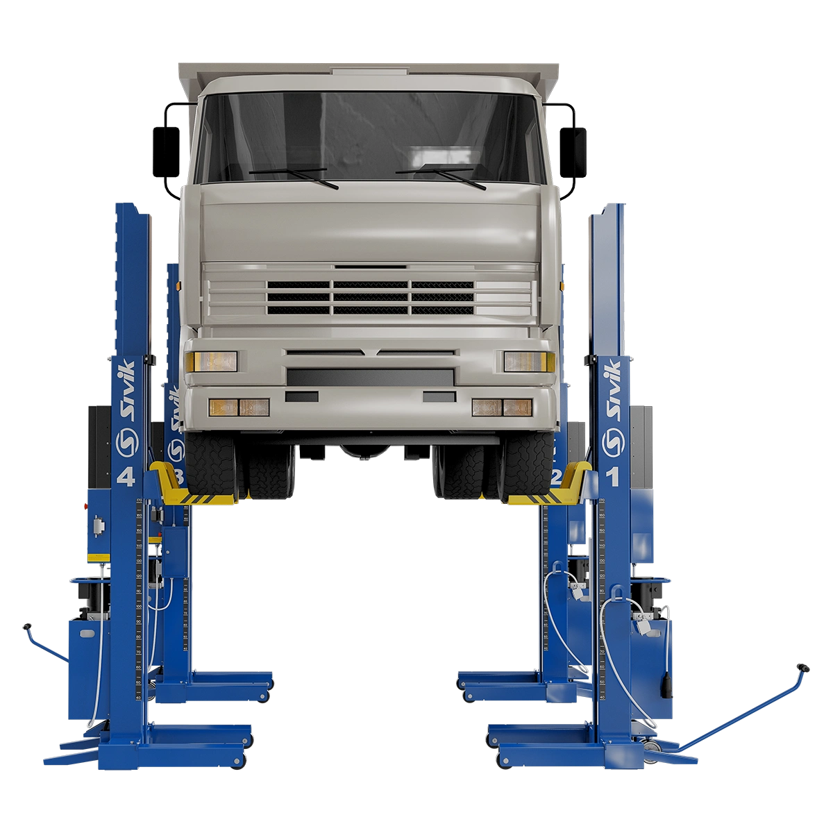 Электрогидравлический подкатной подъёмник ПГП-24000 Синий RAL5017