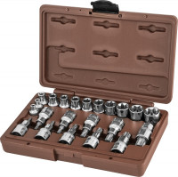 Ombra 953222 Набор головок торцевых, внешний TORX®, и насадок с вставками-битами TORX®, 22 предмета