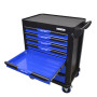 Инструментальная тележка GW-7ST Blue (Great Wolf ) 7 ящиков, увеличенные колеса с тормозом, ЦЗ
