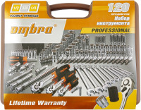 Ombra 911120 Специальный набор инструмента, торцевые головки 1/4", 3/8", 1/2"DR, 4-32 мм и SAE 5/32"--1-1/4", ударные торцевые головки 1/2"DR, 17-23 мм, 120 предметов Ombra 911120 Специальный набор инструмента, торцевые головки 1/4", 3/8", 1/2"DR, 4-32 мм и SAE 5/32"--1-1/4", ударные торцевые головки 1/2"DR, 17-23 мм, 120 предметов