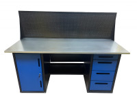 Верстак инструментальный двухтумбовый GWT-V1800B1 Great Wolf, 4 ящика, тумба с дверью, экран, 1800x700