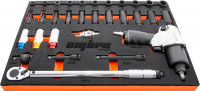 Ombra OMT33STE Набор с гайковертом, динамометрическим ключом и ударными головками в EVA ложементе 560х375 мм, 33 предмета