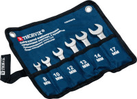 Thorvik CSRWS6TB Набор ключей гаечных комбинированных трещоточных коротких в сумке, 8-17 мм, 6 предметов