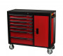 Тележка инструментальная 7 секций красная с боковым ящиком JTC