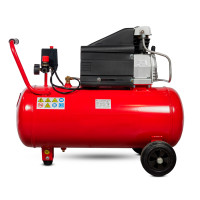Компрессор ROSSVIK СБ4/С-50.J1048В, 260 л/мин, 8 бар, ресивер 50 л, 220 В/1,8 кВт, красный