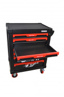 Инструментальная тележка GW-7ST Black (Great Wolf) 7 ящиков, увеличенные колеса с тормозом, ЦЗ, усиленная Инструментальная тележка GW-7ST Black (Great Wolf) 7 ящиков, увеличенные колеса с тормозом, ЦЗ, усиленная