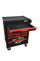 Инструментальная тележка GW-7ST Black (Great Wolf) 7 ящиков, увеличенные колеса с тормозом, ЦЗ, усиленная Инструментальная тележка GW-7ST Black (Great Wolf) 7 ящиков, увеличенные колеса с тормозом, ЦЗ, усиленная